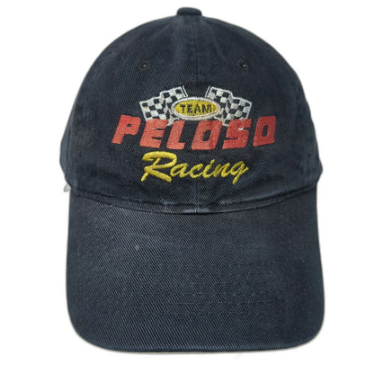 Sportsman Baseball Cap Black One Size Peloso Racing Team Slideback Cotton Hat