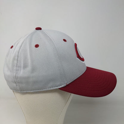 OC Sports Men's Fitted Hat Gray Size 7 1/8 Cincinnati Reds Embroidered Logo
