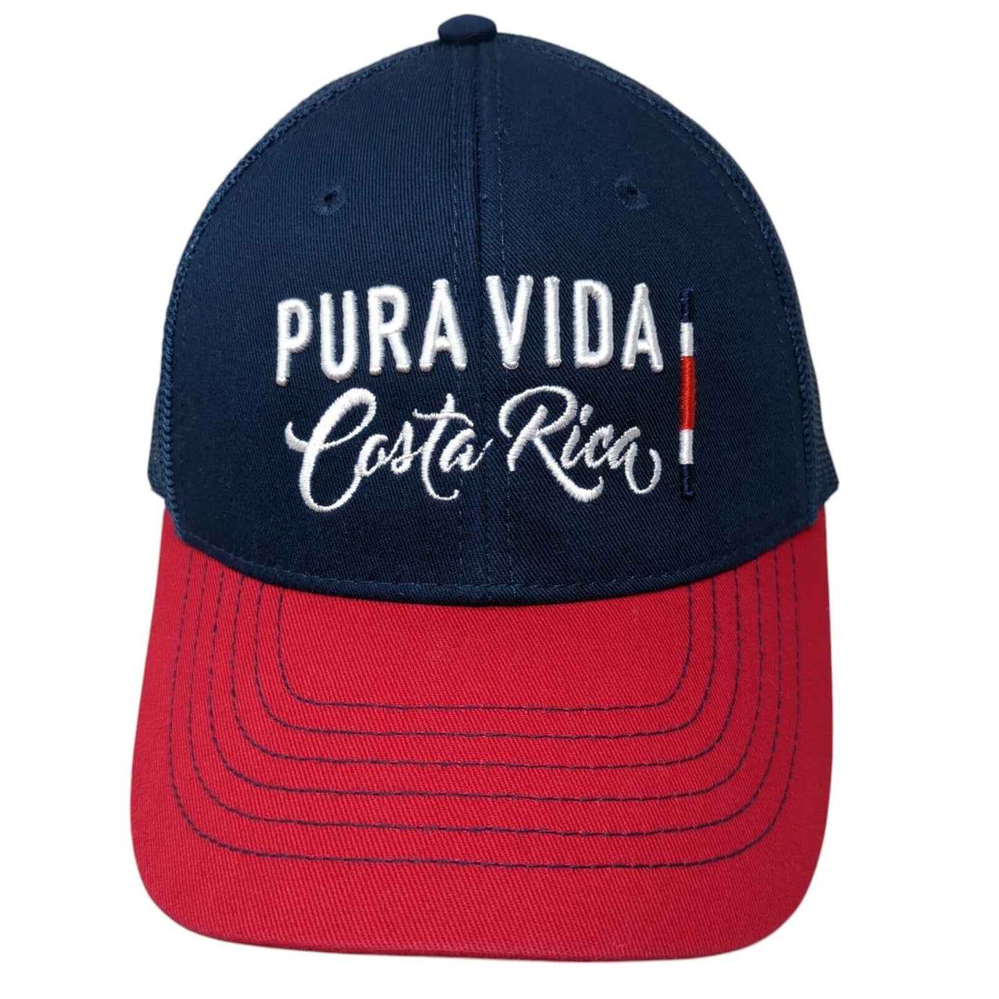 Pura Vida Costa Rica Snapback Trucker Hat Multicolor OS Adjustable Mesh Back