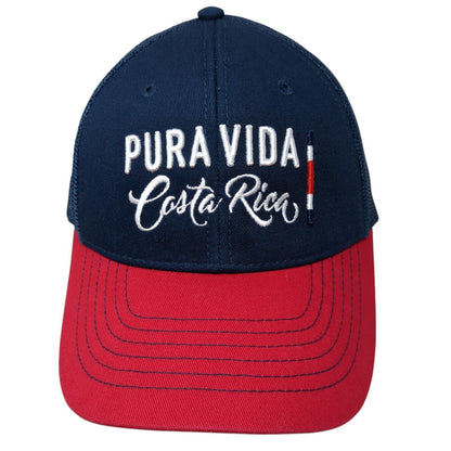 Pura Vida Costa Rica Snapback Trucker Hat Multicolor OS Adjustable Mesh Back