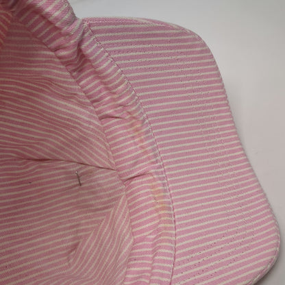 Army Cap Pink White One Size Hickory Stripe Railroad Crossing Pin Snapback Hat