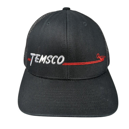 TEMSCO Snapback Trucker Hat Black One Size Adjustable Mesh Back Classics Yupoong