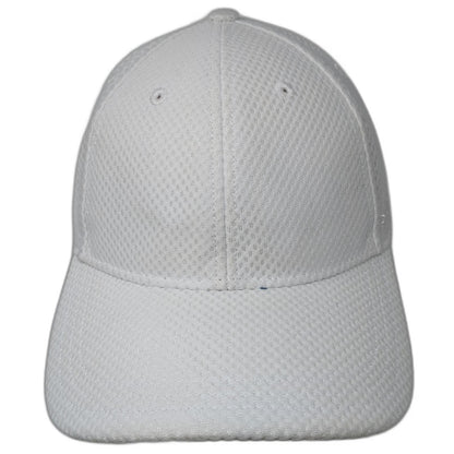 Reebok Baseball Cap White One Size Mesh Textured Adjustable Slideback Hat