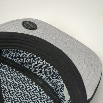 Melin Trucker Hat Black L Hydro Trenches Perforated Snapback Brim Rubber Logo
