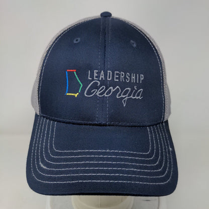 Leadership Georgia Snapback Trucker Hat Blue OSFM Embroidered Mesh Back Otto