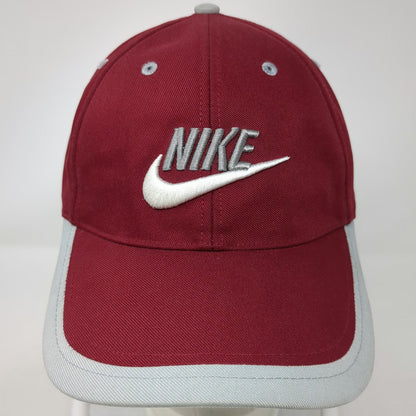 Nike Baseball Cap Red One Size Embroidered Swoosh Logo Strapback Just Do It Hat