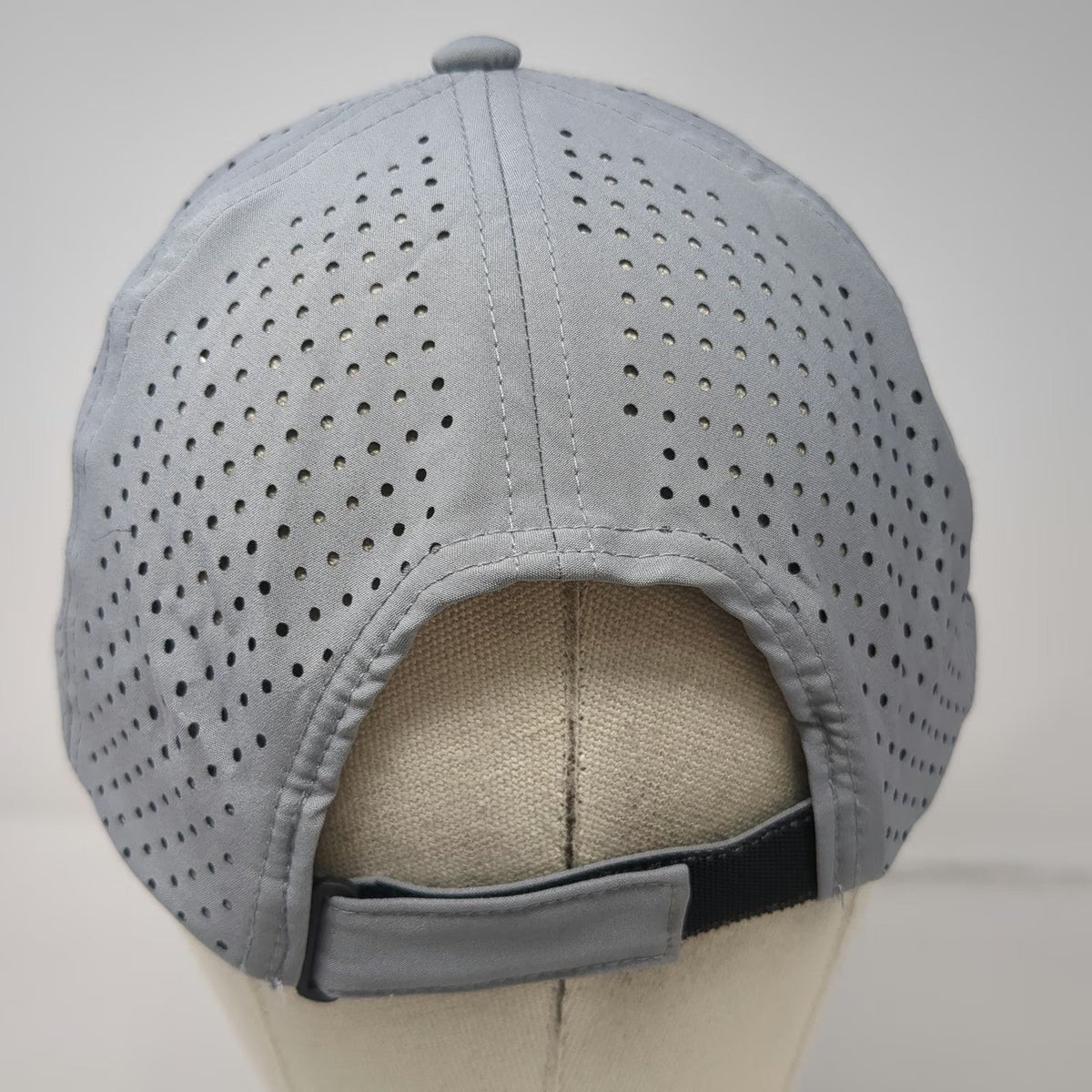 Gap Baseball Cap Gray One Size Perforated Laser Cut Ventilation Strapback Hat