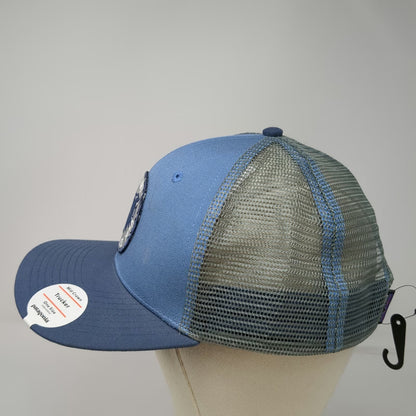 Patagonia Trucker Hat Blue One Size Climbing Bird Patch Mesh Back Snapback