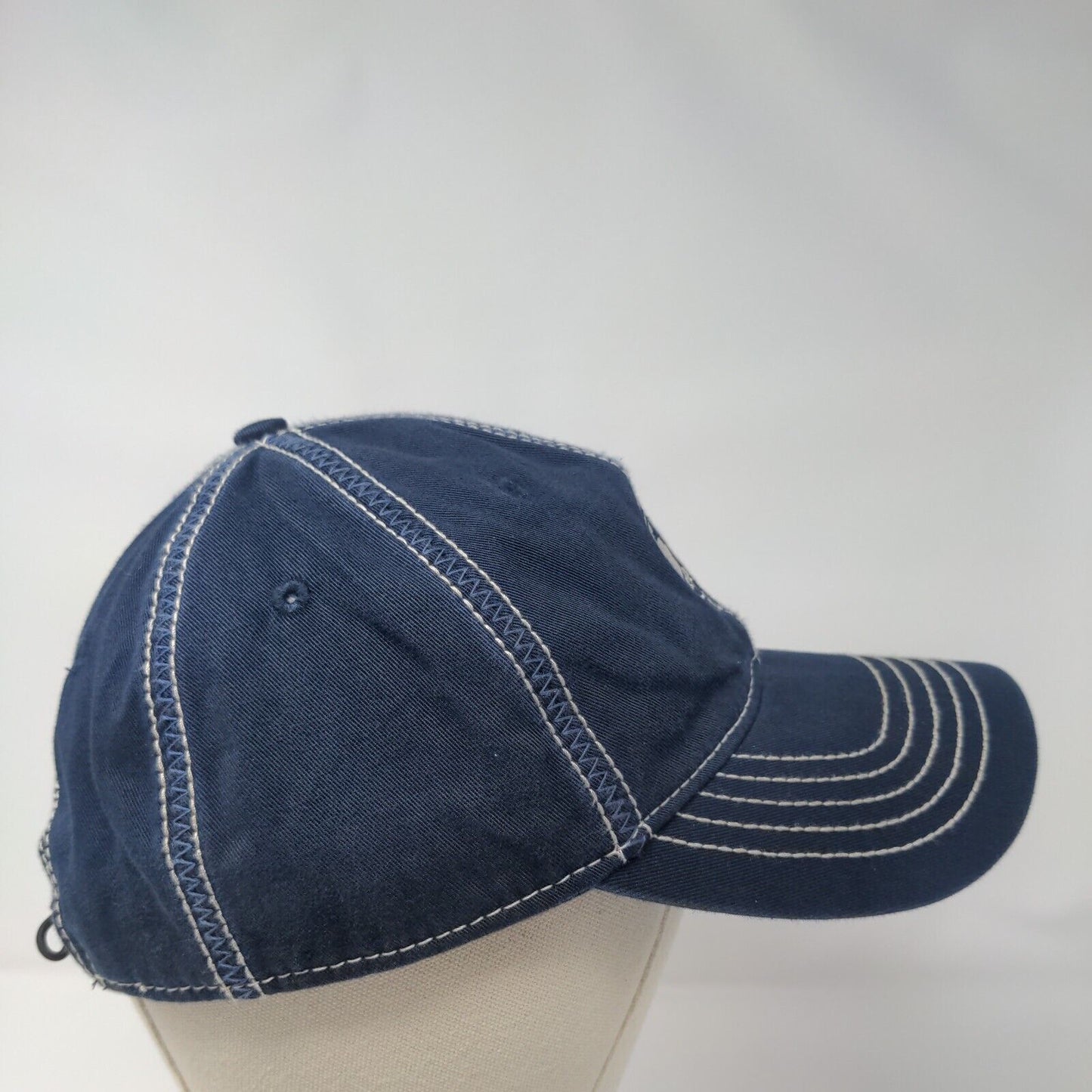 Pebble Beach Golf Link Strapback Hat Blue OS Classics Cut Embroidered Ahead