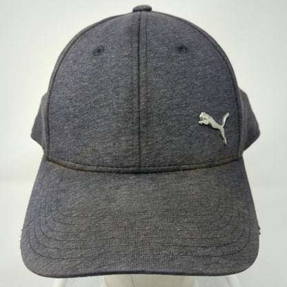 Puma Baseball Cap Blue XL Metal Logo Fitted Heathered Athletic Sports Casual Hat