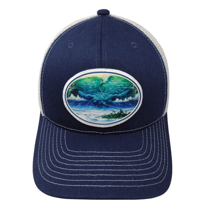 Charro Surf Snapback Trucker Hat Blue OSFA Adjustable Mesh Back 6 Panel