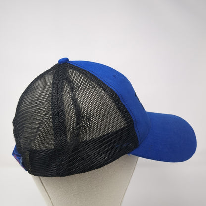 BKC Strapback Hat Blue One Size Mesh Back Adjustable Colorblock Outdoor