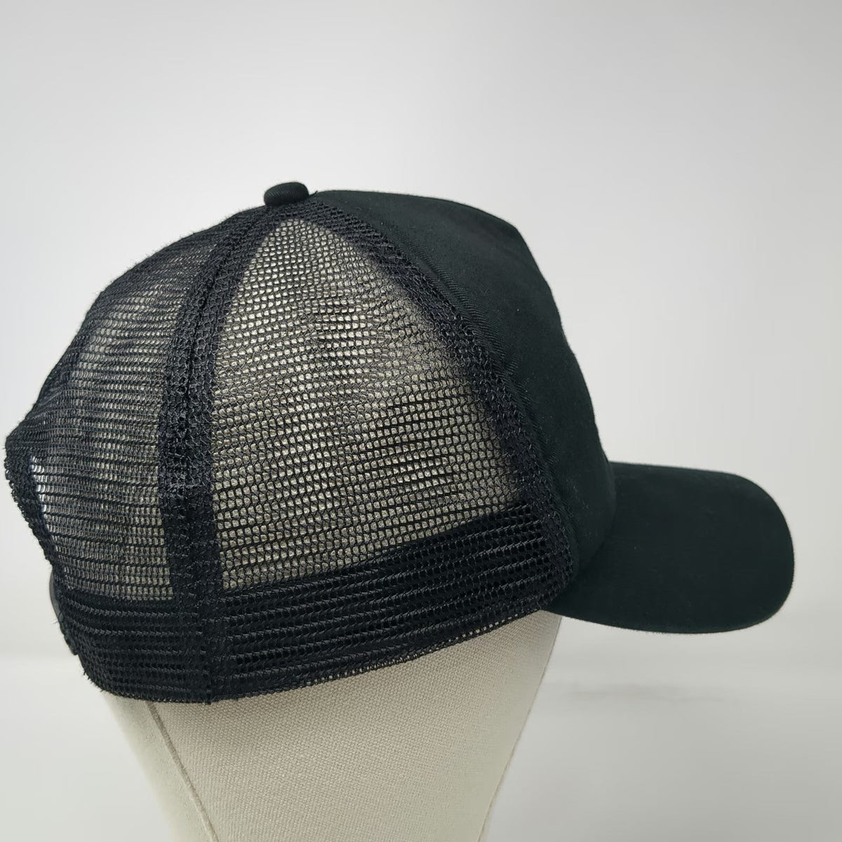 BIG Trucker Hat Black One Size The Boss Embroidery Mesh Back Snapback Adjustable