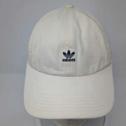 Adidas Trefoil Logo Slideback Hat Beige One Size Adjustable Embroidered