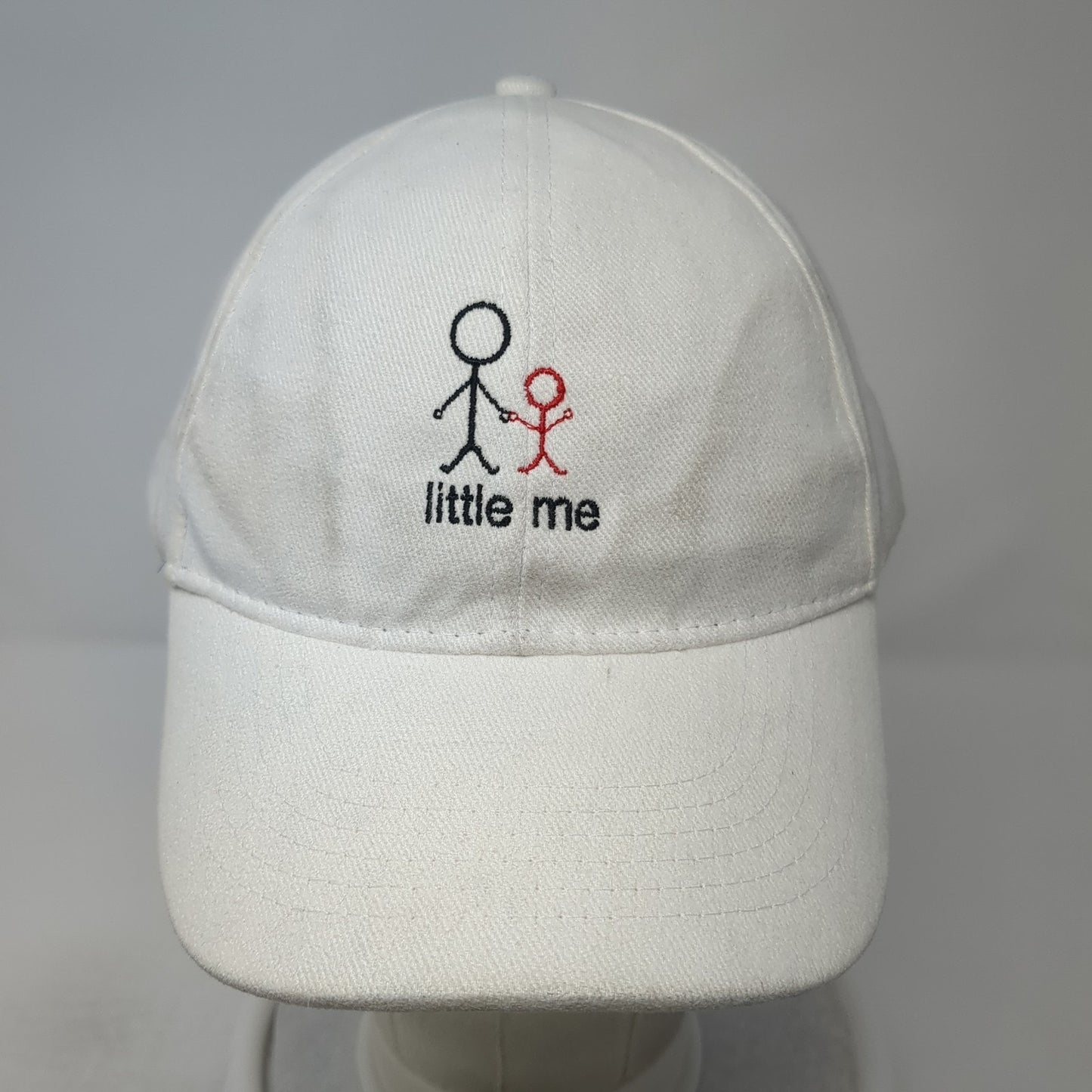 Little Me Slideback Baseball Cap White One Size Adjustable Embroidered Vista