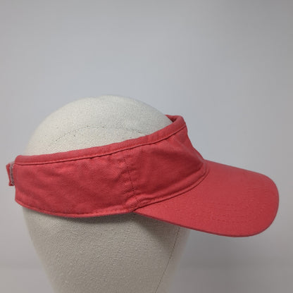 ATM Strapback Sun Visor Hat Pink One Size Adjustable Embroidered Outdoor