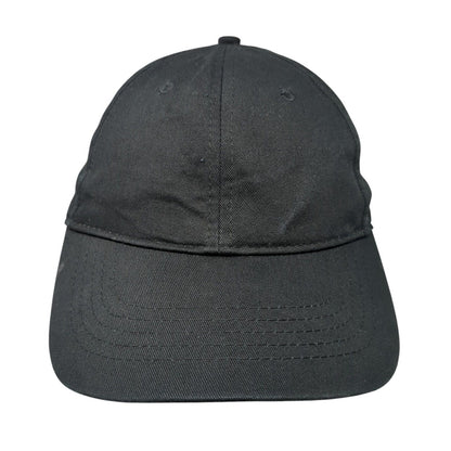 Unbranded Strapback Baseball Cap Black One Size Adjustable 6 Panel Blank