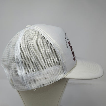 Nissin BMS Consulting Machine Works White One Size Trucker Hat Snapback Mesh