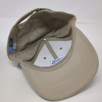 Port & Company Intel Pentium 4 Hat Beige Baseball Cap Slideback Vintage Y2K