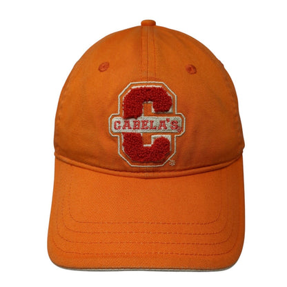 Cabela's '61 Strapback Hat Orange One Size Adjustable Embroidered