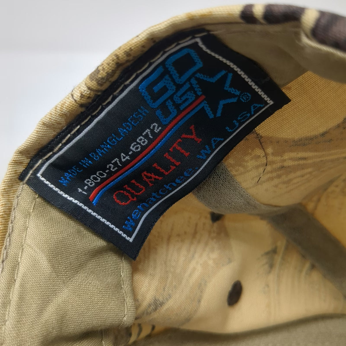GO USA Les Schwab Tires Camo Hat Snapback Beige One Size Hunting Camouflage Logo