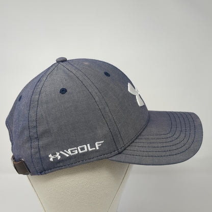 Under Armour Golf Slideback Hat Blue One Size Embroidered Leather Strap