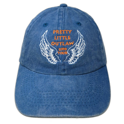 Blue Baseball Cap One Size Pretty Little Outlaw 2019 Tour Wings Embroidered Hat