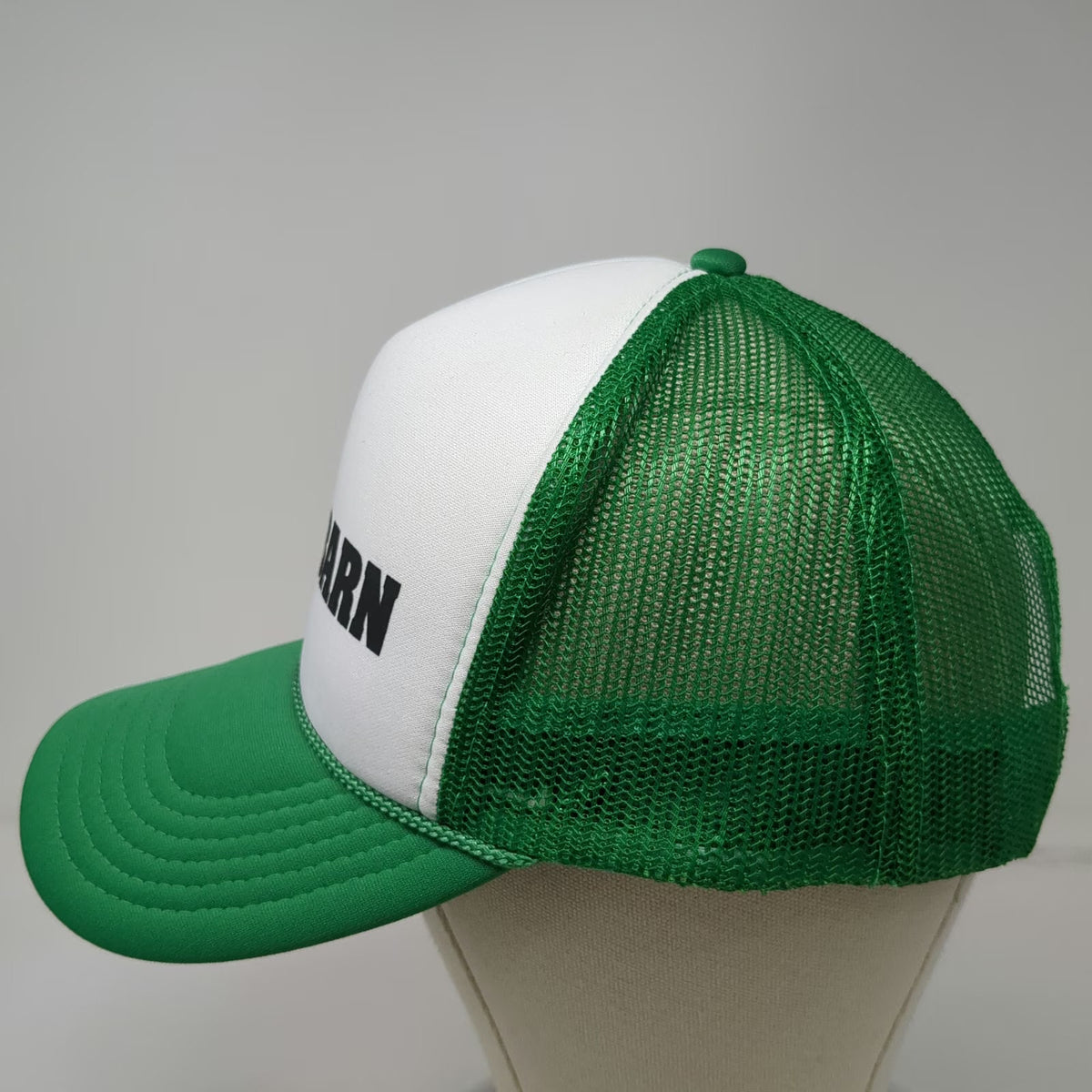 Boot Barn Trucker Hat Green White One Size Mesh Snapback Rope Foam Front Western