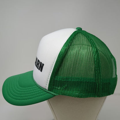 Boot Barn Trucker Hat Green White One Size Mesh Snapback Rope Foam Front Western