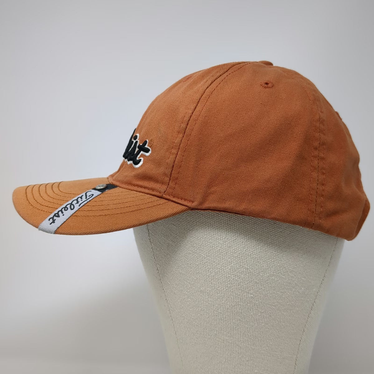 Titleist Baseball Cap Orange One Size Strapback Cotton Embroidered Logo Hat