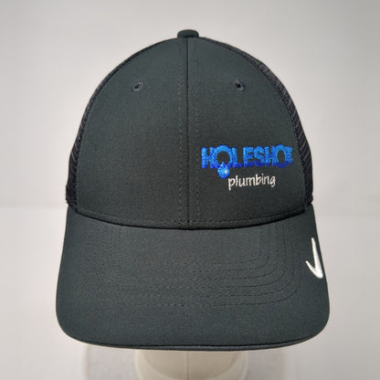 Holeshot Plumbing Fitted Mesh Back Trucker Hat Black M/L Nike Dri-Fit