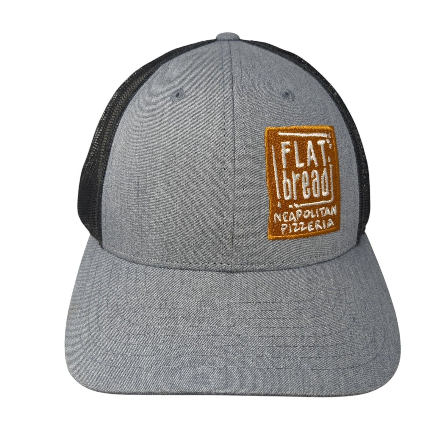 Flat Bread Neapolitan Pizzeria Snapback Trucker Hat Gray M/L Mesh Richardson