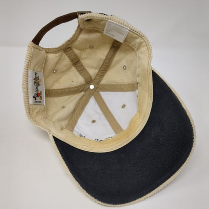 Walt Disney World Slideback Hat Tan One Size Adjustable Corduroy Mickey Mouse