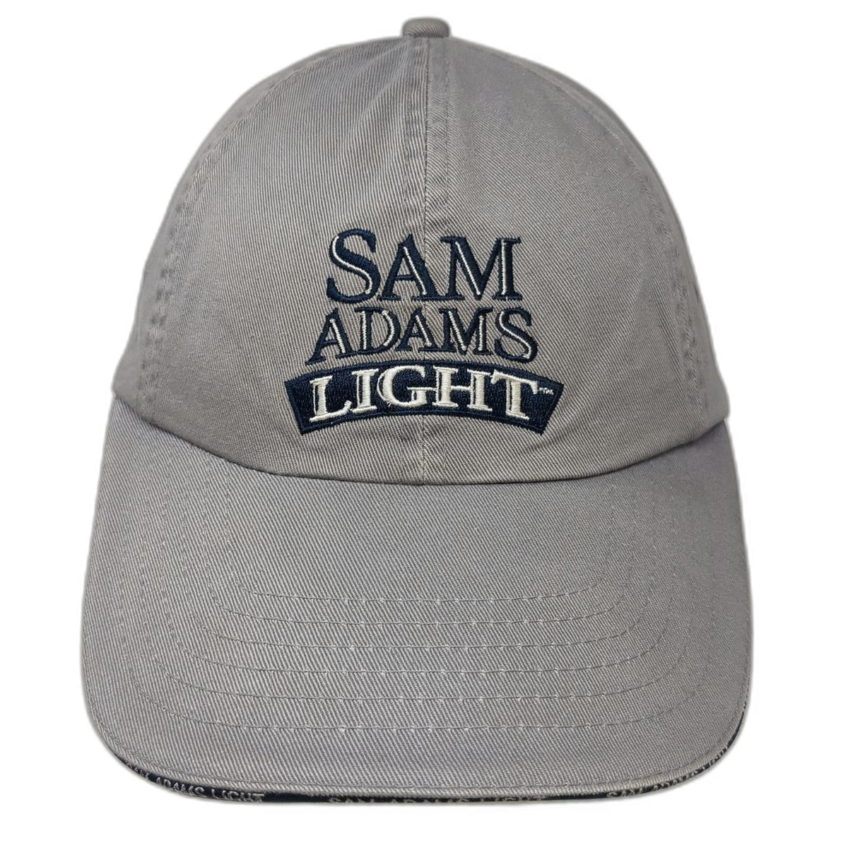 Sam Adams Light Baseball Cap Gray One Size Embroidered Logo Slideback Beer Hat