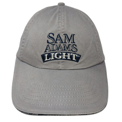 Sam Adams Light Baseball Cap Gray One Size Embroidered Logo Slideback Beer Hat