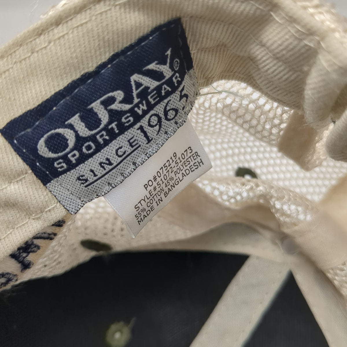 Ouray Baseball Cap Green One Size Explore Mountain Fish Mesh Strapback Hat