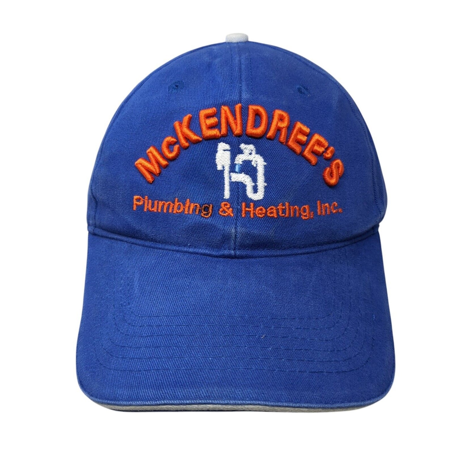 McKendree's Plumbing & Heating Inc. Strapback Baseball Cap Blue OS Adjustable