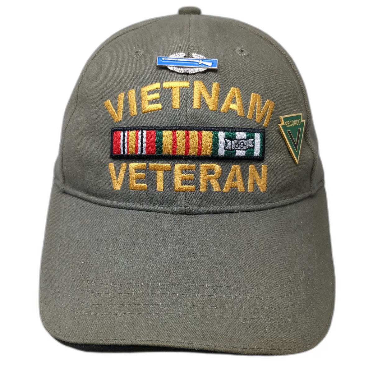 Rothco Vietnam Veteran Green One Size Baseball Cap Hat Strapback Ribbons CIB