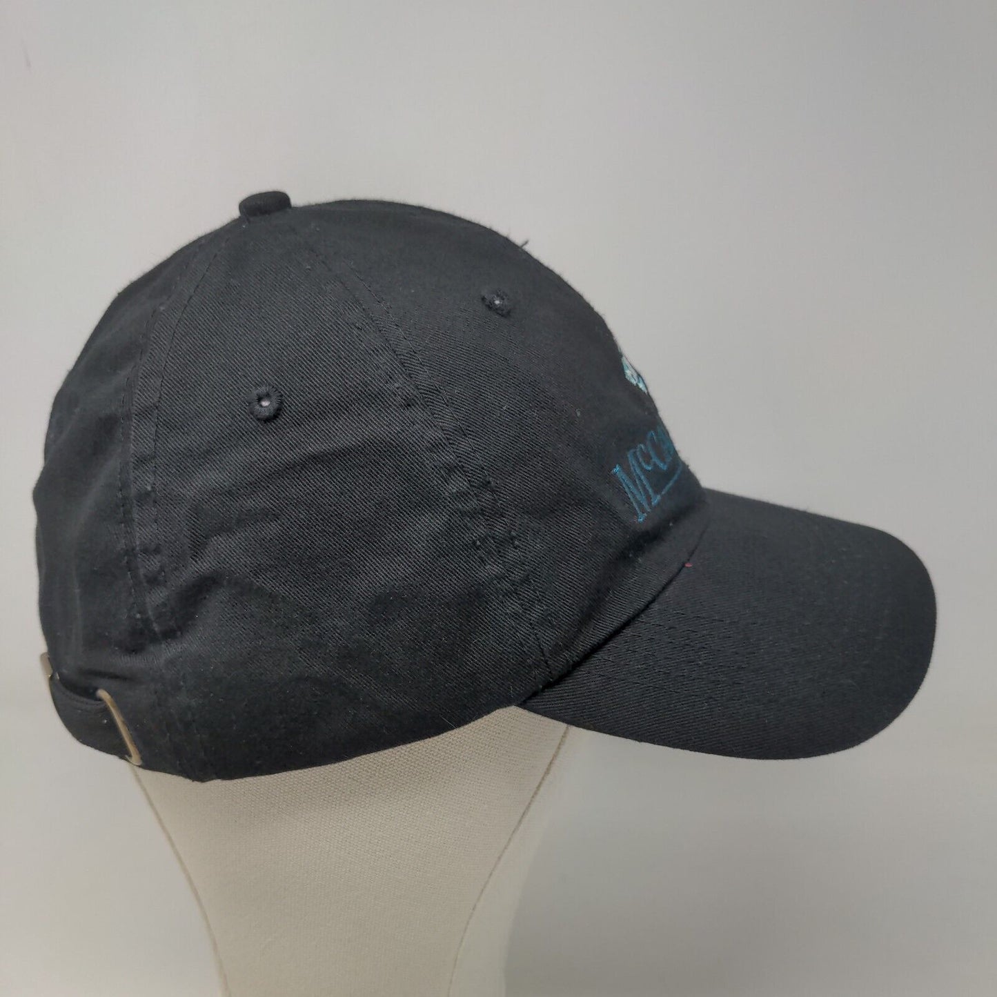 McCaffrey's Men's Slideback Hat Black Size OSFA Embroidered Logo 100% Cotton