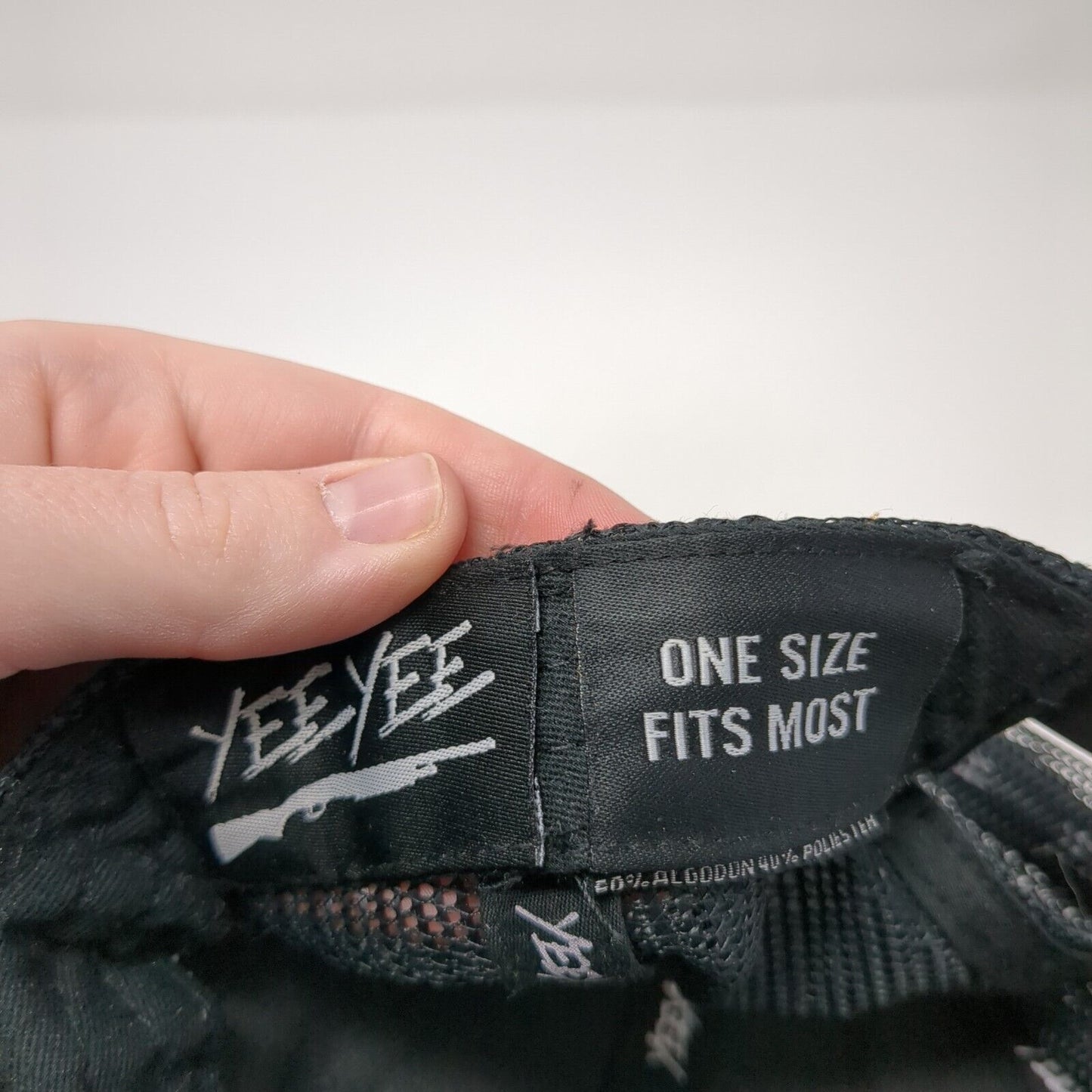 Yee Yee Snapback Trucker Hat Black One Size Adjustable Mesh Back 6 Panel