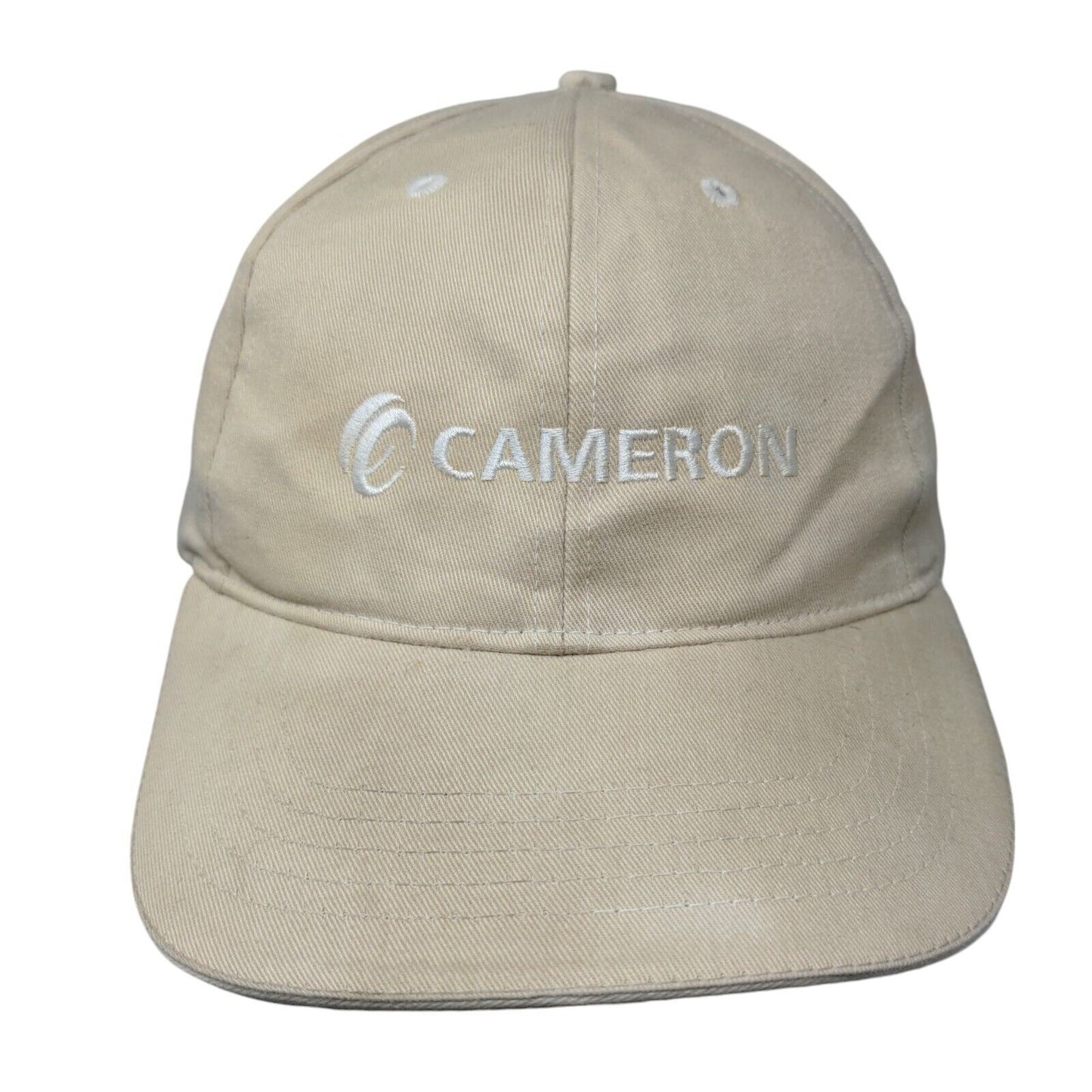 Cameron Strapback Hat Tan OSFM Embroidered Adjustable Vent Holes