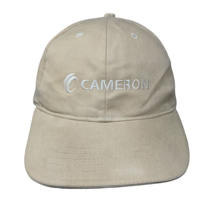 Cameron Strapback Hat Tan OSFM Embroidered Adjustable Vent Holes