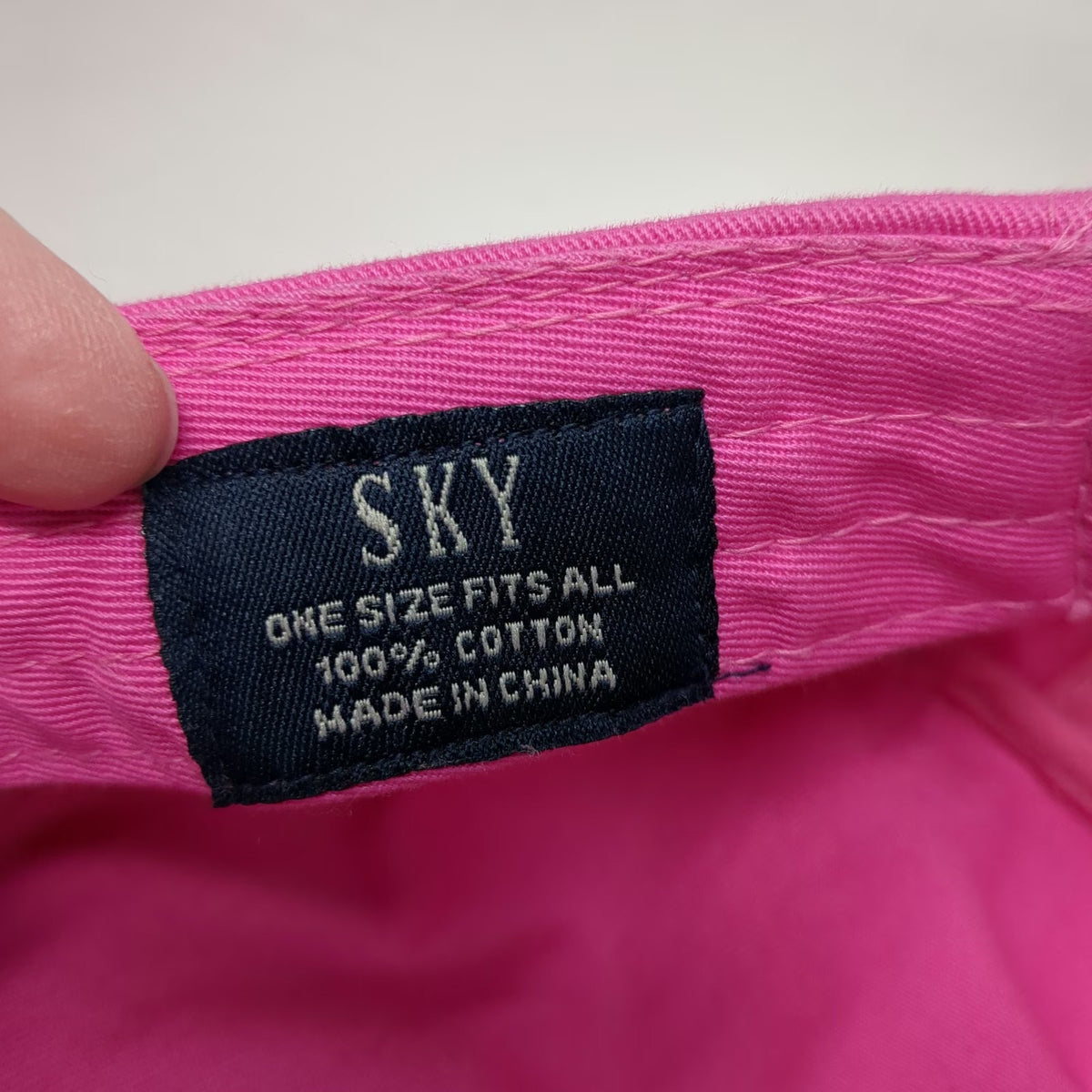 SKY Army Cap Pink One Size Cotton Embroidered Sun Yellow Purple Strapback Hat