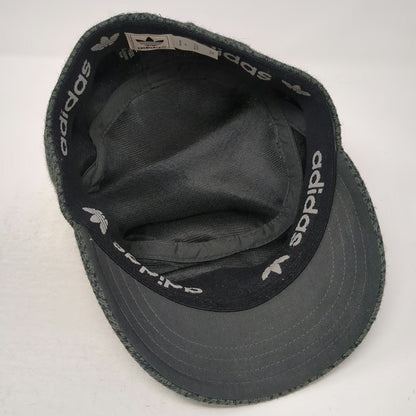 Adidas Army Cap Gray M Knit Trefoil Logo Elastic Sweatband Flex Fitted Hat