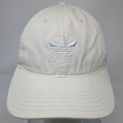 Adidas Baseball Cap Beige One Size Trefoil Logo Slideback Gray Undervisor Hat