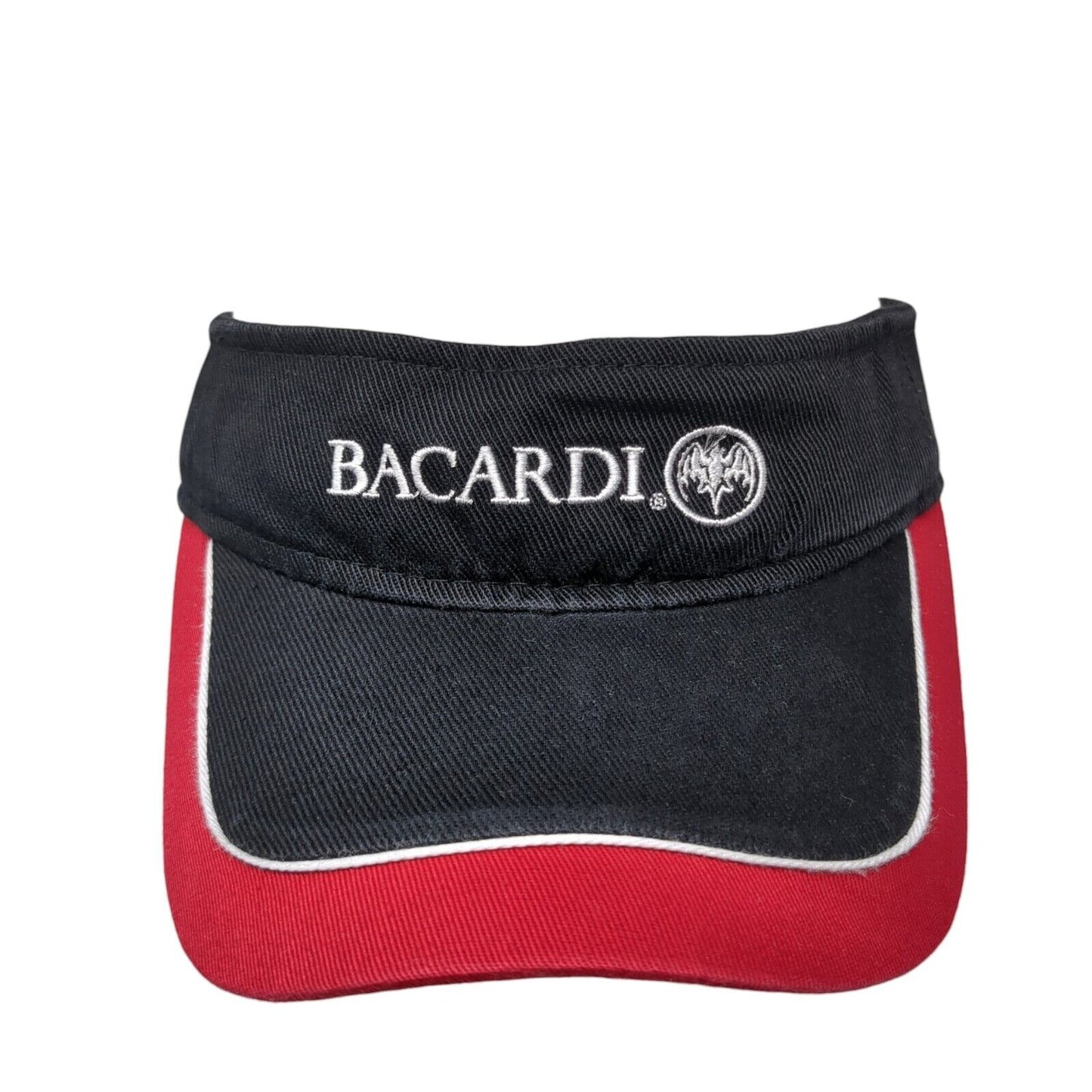 Bacardi Strapback Sun Visor Hat Black One Size Adjustable Colorblock