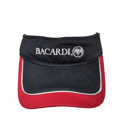 Bacardi Strapback Sun Visor Hat Black One Size Adjustable Colorblock