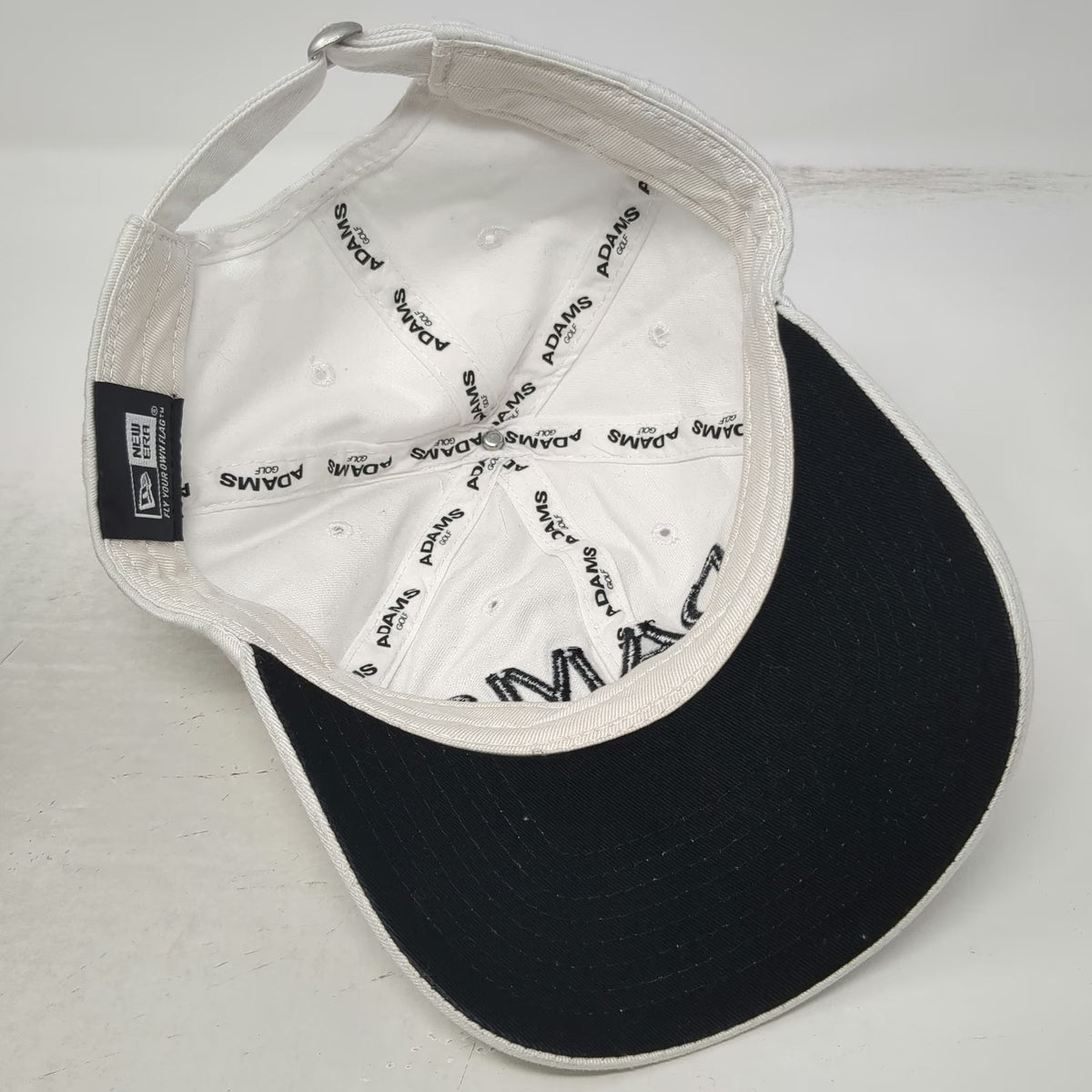 New Era Adams Golf Super S Baseball Cap White One Size Adjustable Slideback Hat