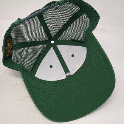 Yupoong Trucker Hat Green One Size Mesh Back Snapback Kevins Natural Foods