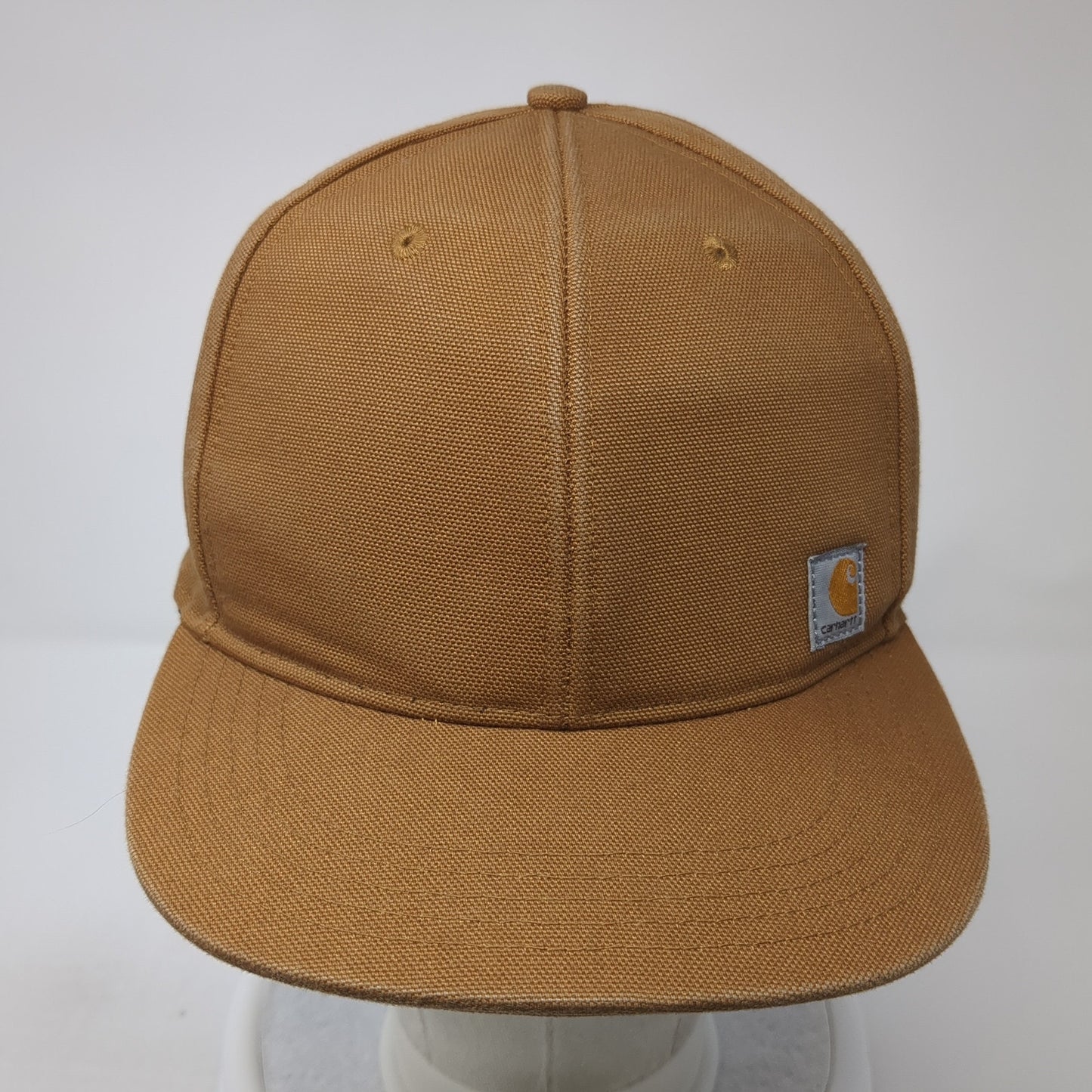 Carhartt Patch Snapback Hat Brown One Size Adjustable Solid 6 Panel
